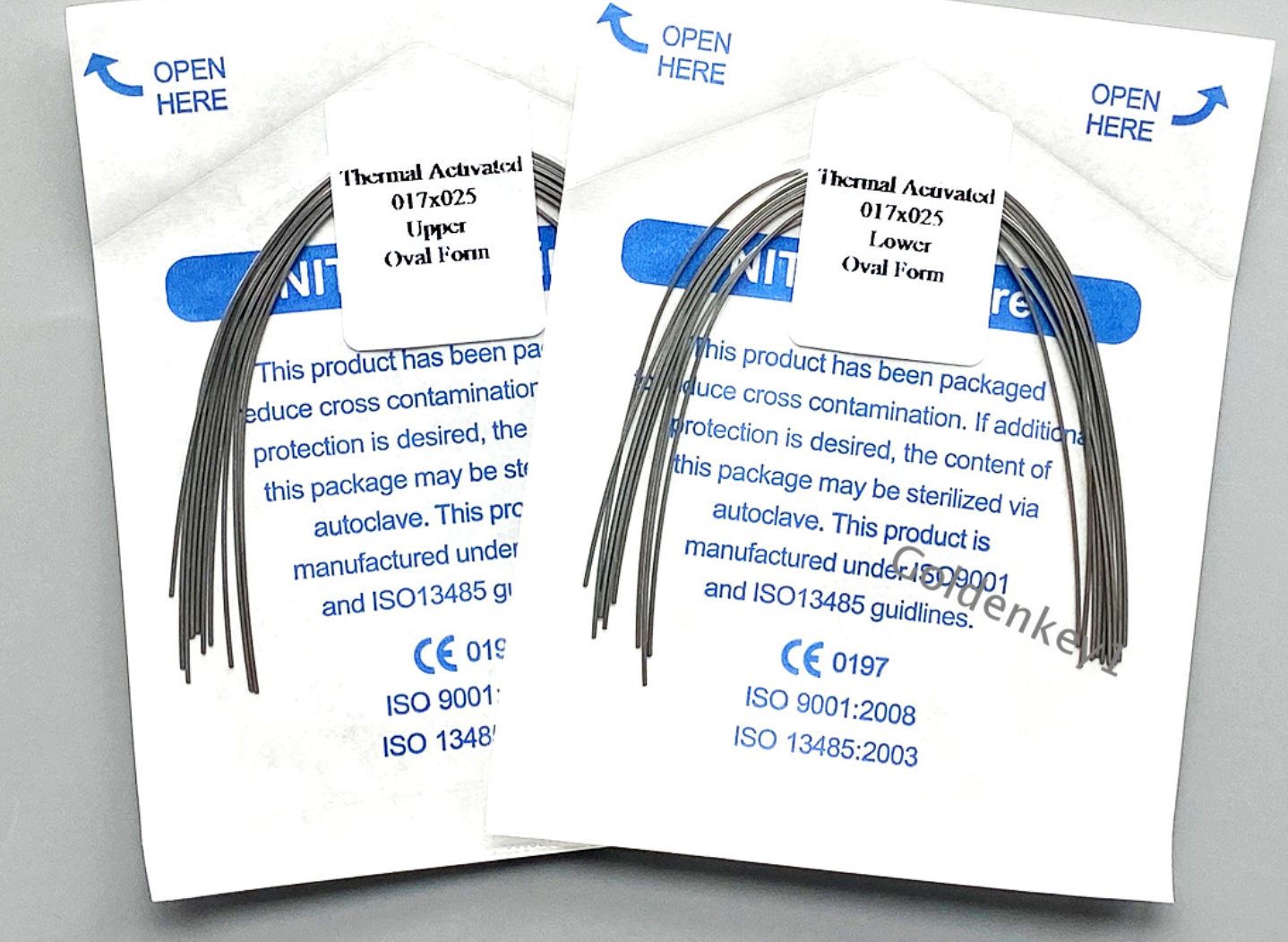 Dental Starter Kit: 100pc Heat-Activated NITI Round Arch Wires & Metal Brackets (All Sizes) For Orthodontics