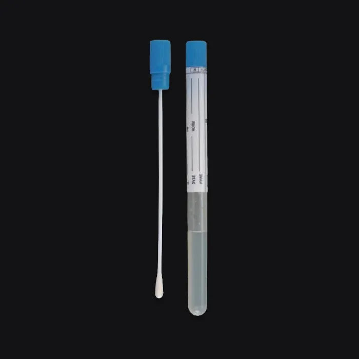 Amies Agar Pre-Moistened Environmental Transport Swabs, Cotton Tips, Blue cap, Pack of 100