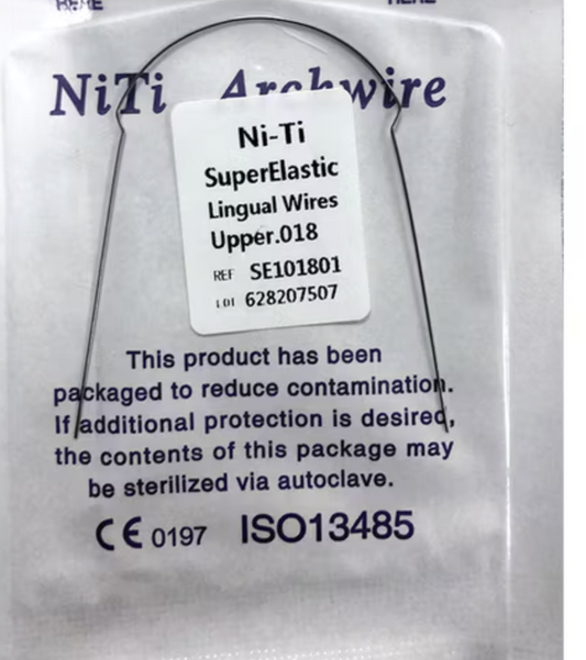 Thermally Activated NITI Archwire – Lingual Form (Round, Upper/Lower)