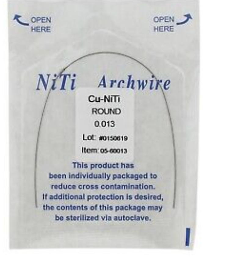 Cu-NITI Archwire – Oval Form (Round, 1pc/bag)