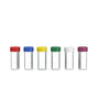28ml Gamma-Sterile Sample Vials – Flat Bottom with Assorted Coloured Caps pack of 1000